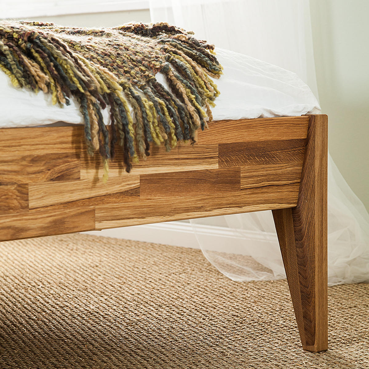BETT - Massivholz - Eichefarben, Holz (160/200cm) - home24