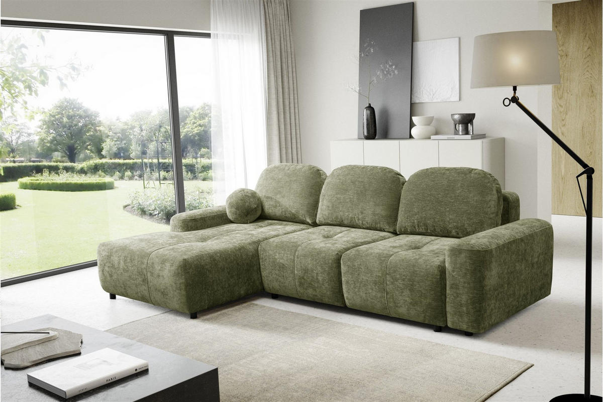 ECKSOFA Argos In Vibe - Grün, Holzwerkstoff/Textil (170/267cm) - Fun Möbel