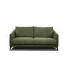 SOFA VILT 2,5-Sitzer, olivgrün - Schwarz/Olivgrün, Holzwerkstoff/Kunststoff (202/89/94cm) - Courtois Laville