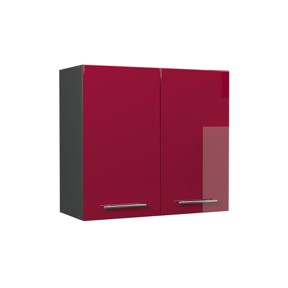 VÄGGSKÅP Fame-Line, Bordeaux högblank/antracit, 80 cm Bordeaux, Antracit 72/80/34.1 cm