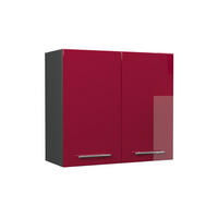 VÄGGSKÅP Fame-Line, Bordeaux högblank/antracit, 80 cm - Bordeaux/Antracit, Träbaserade material (80/72/34.1cm) - Vicco