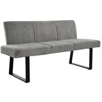 SITZBANK Velto 164x61 cm, moderne Küchenbank und Esszimmerbank, Grau - Schwarz/Grau, Metall (164/84/61cm) - Beautysofa