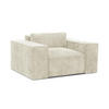 SCHLAFSESSEL Chenille Stoff Beige - Beige/Schwarz, Holzwerkstoff/Kunststoff (157/81/113cm) - Makamii