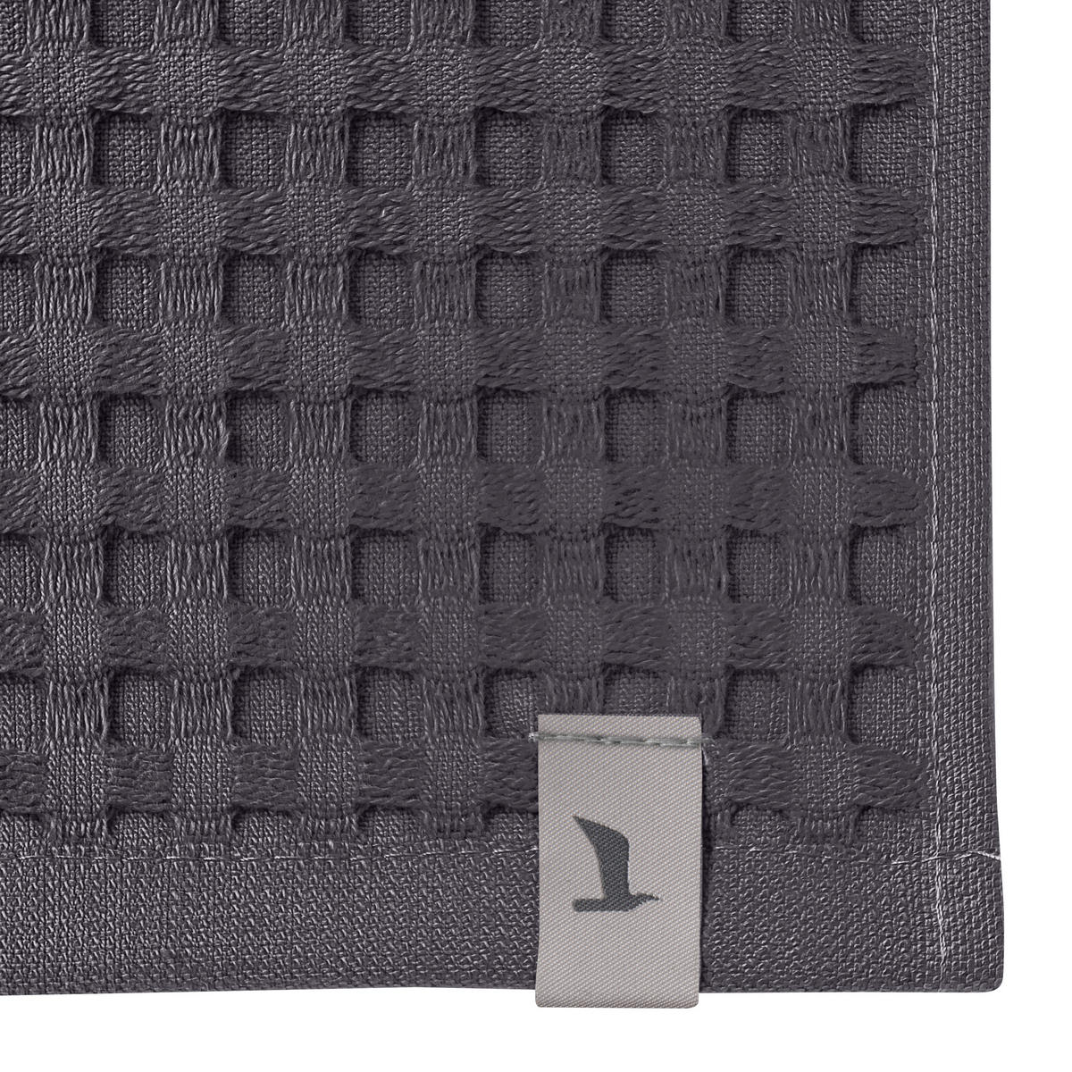 DUSCHTUCH PIQUÉE - Graphitfarben, Textil (70/140cm) - MÖVE