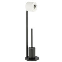 TOILETTENPAPIER- und Bürstenhalter 2-in-1 Ferla 18/18/69,5 cm - Schwarz, Metall (18/69.5/18cm) - Wenko