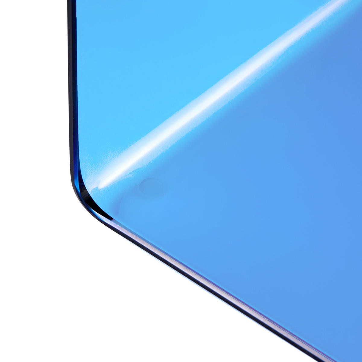 BEISTELLTISCH Sicherheitsglas Blau Lourdes - Blau, Glas (40/40/61cm) - Beliani
