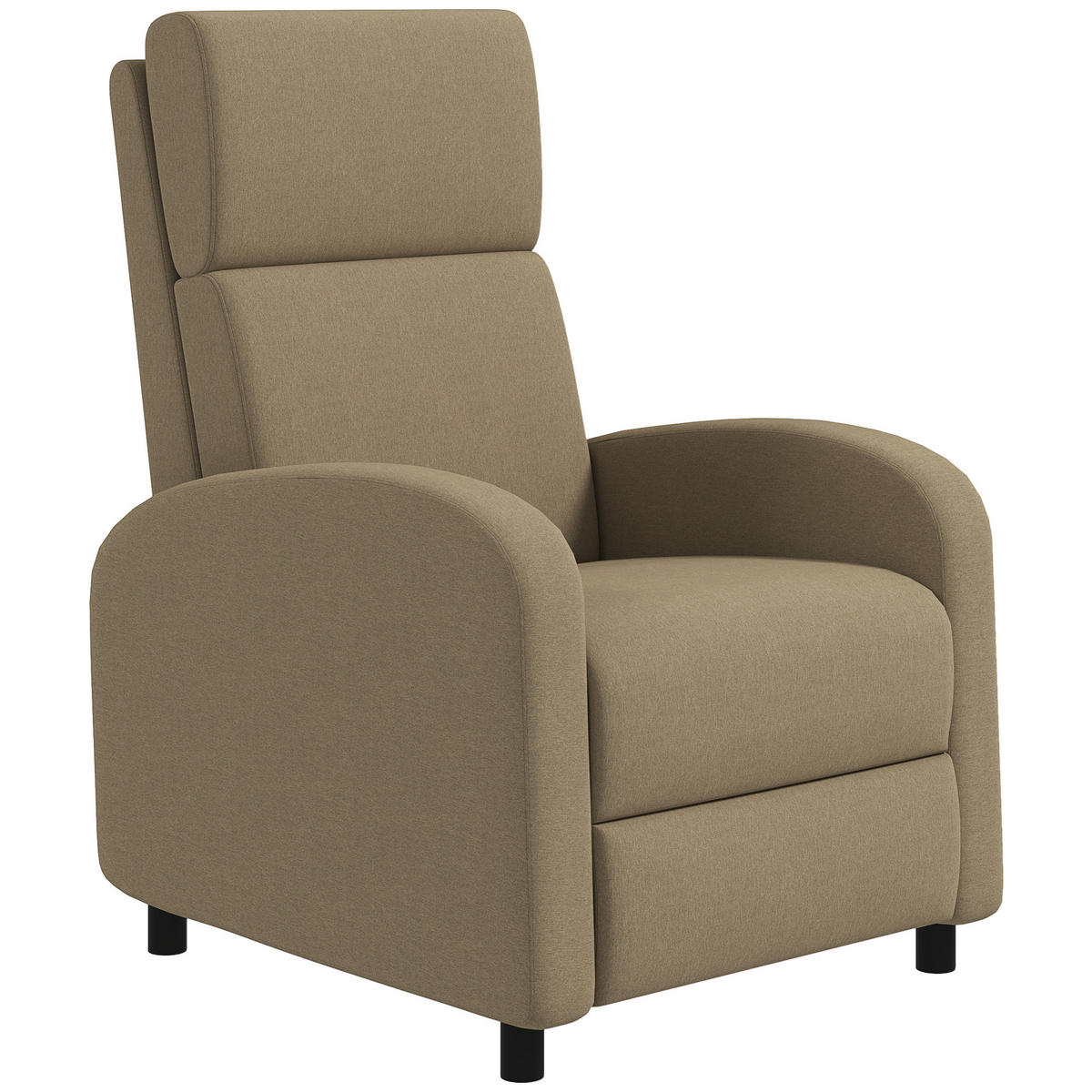 RELAXSESSEL DE-15379 160° neigbar mit integrierter Fußstütze - Beige, Textil (86/102/64cm) - ComfortXL