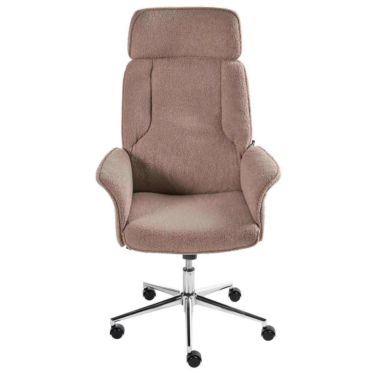 BÜROSTUHL Braun Pilot - Silberfarben/Braun, Textil (72/117/72cm) - Beliani