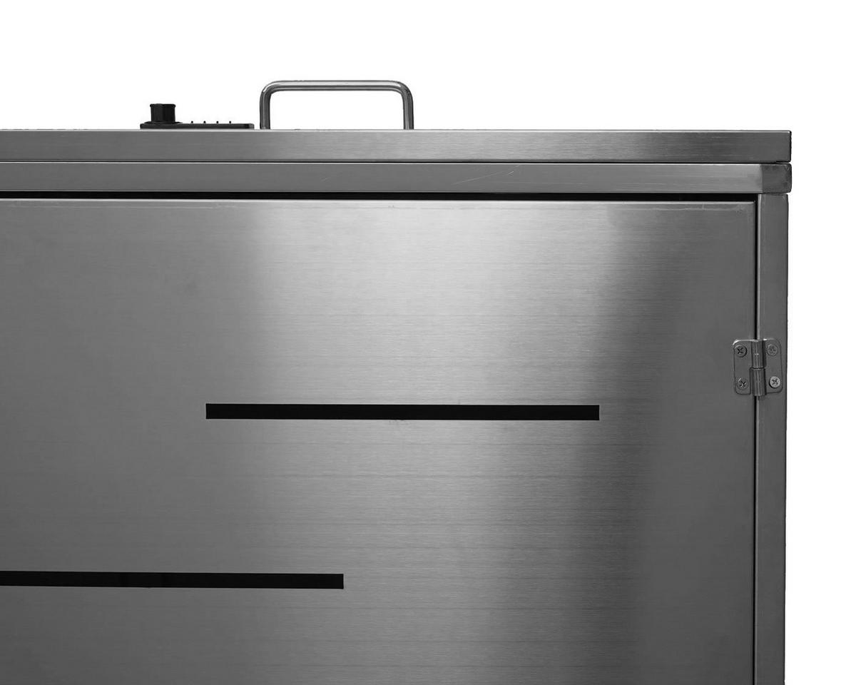 MÜLLTONNENBOX XL 3er-/6er 116x212x98cm erweiterbar Edelstahl 85kg - Silberfarben, Metall (212/116/98cm) - PROREGAL