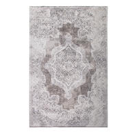 VINTAGE-TEPPICH Victoria Hoch-Tief-Effekt Medallion Muster beige 80 x 150 cm - Beige/Creme, Kunststoff/Textil (80/150cm) - oKu-Tex