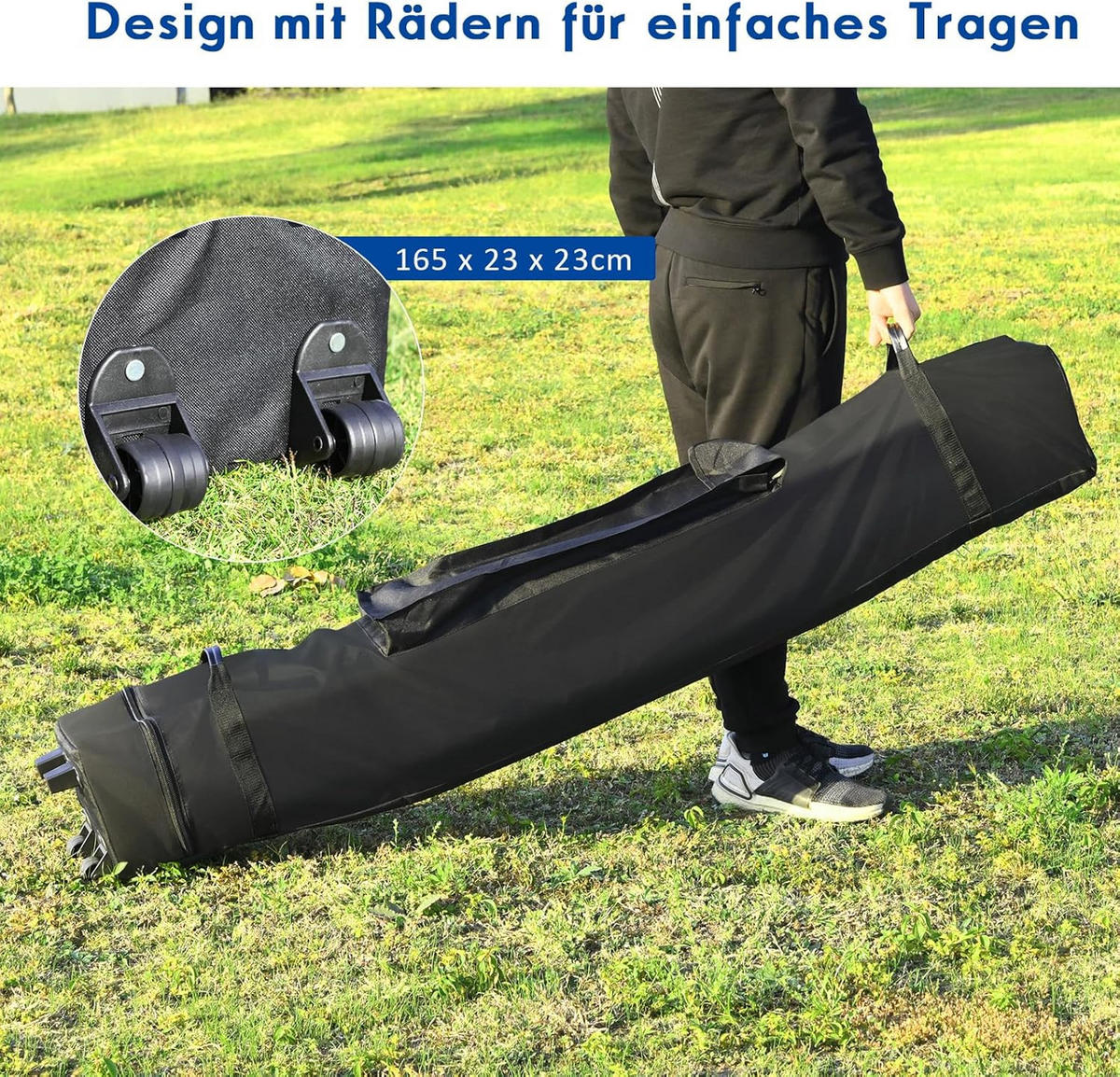 POP-UP-UBERDACHUNGSZELT Dunkelblau - Dunkelblau, Textil (300/335/300cm) - COSTWAY