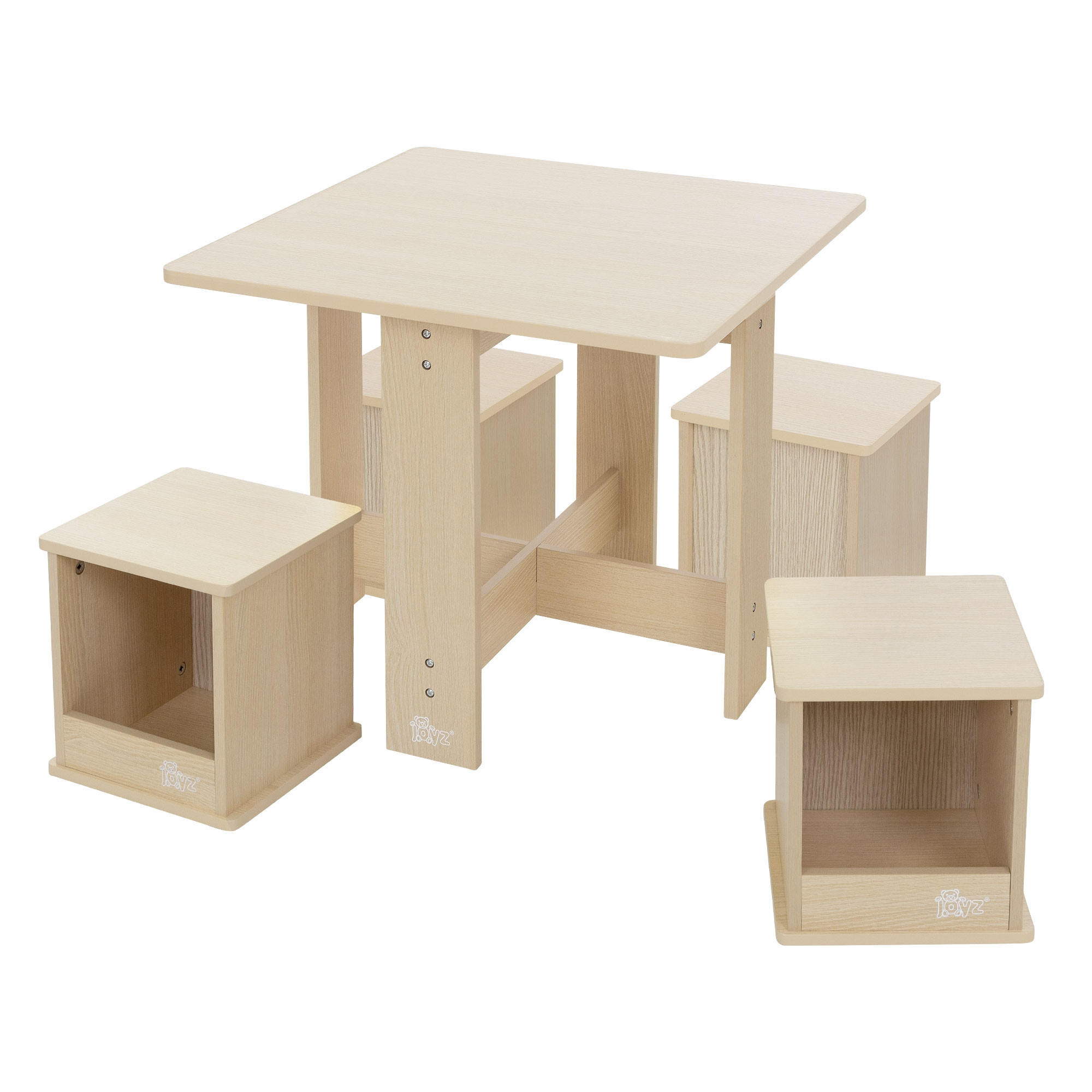 SITZGRUPPE Kinder - Naturfarben, Holz (58/50/58cm) - Joyz