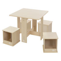 SITZGRUPPE Kinder - Naturfarben, Holz (58/50/58cm) - Joyz