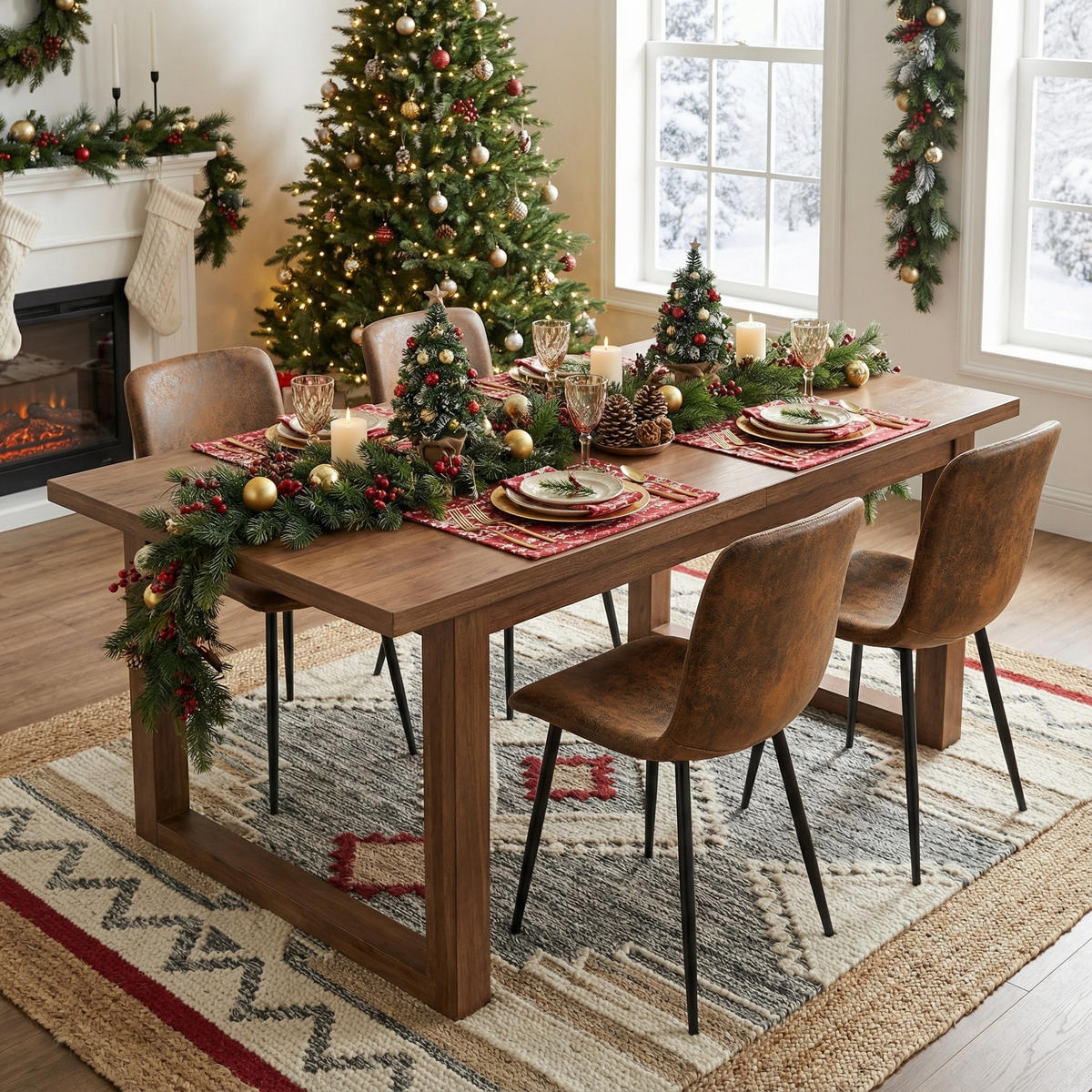 ESSZIMMERSTUHL 4er-Set in Braun Wildleder-Optik Vintage-Design - Schwarz/Braun, Holzwerkstoff/Textil (44/87/54cm) - Urban Meuble