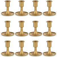 KERZENHALTER 12er Set Gold Metall - Goldfarben, Metall (10/8/10cm)