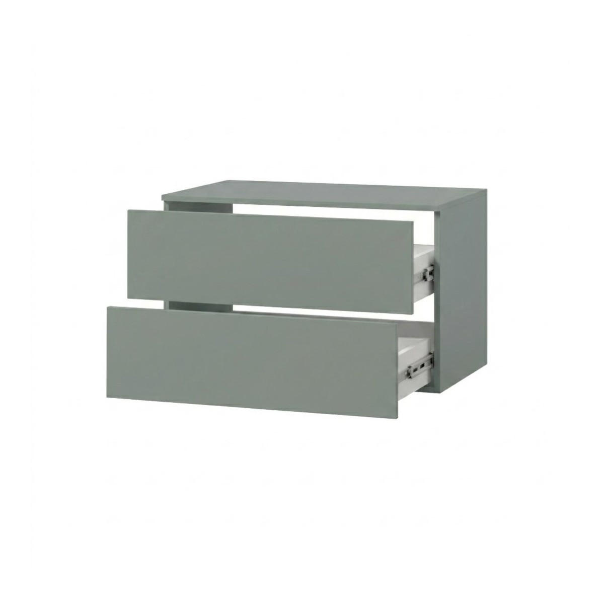 WASCHTISCHUNTERSCHRANK Color 2S 80 Aloe - Dunkelgrün, Holzwerkstoff (80/50/45cm) - mzm24