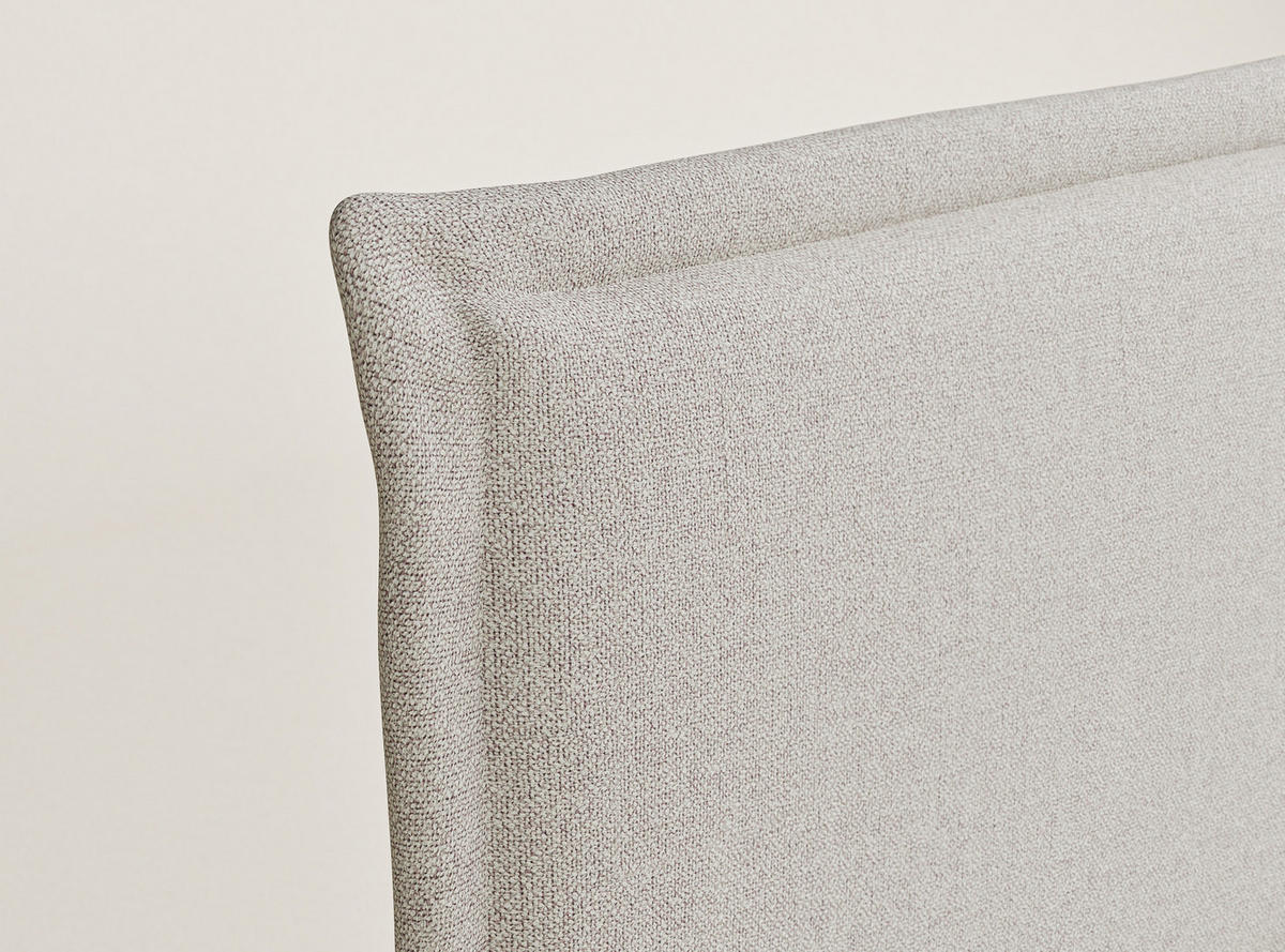 BOXBETT Saffron 200/200 cm, in Ecru, Bettkasten, Matratze, Topper - Ecru/Schwarz, Holz/Holzwerkstoff (200/200cm) - Maison de Reve