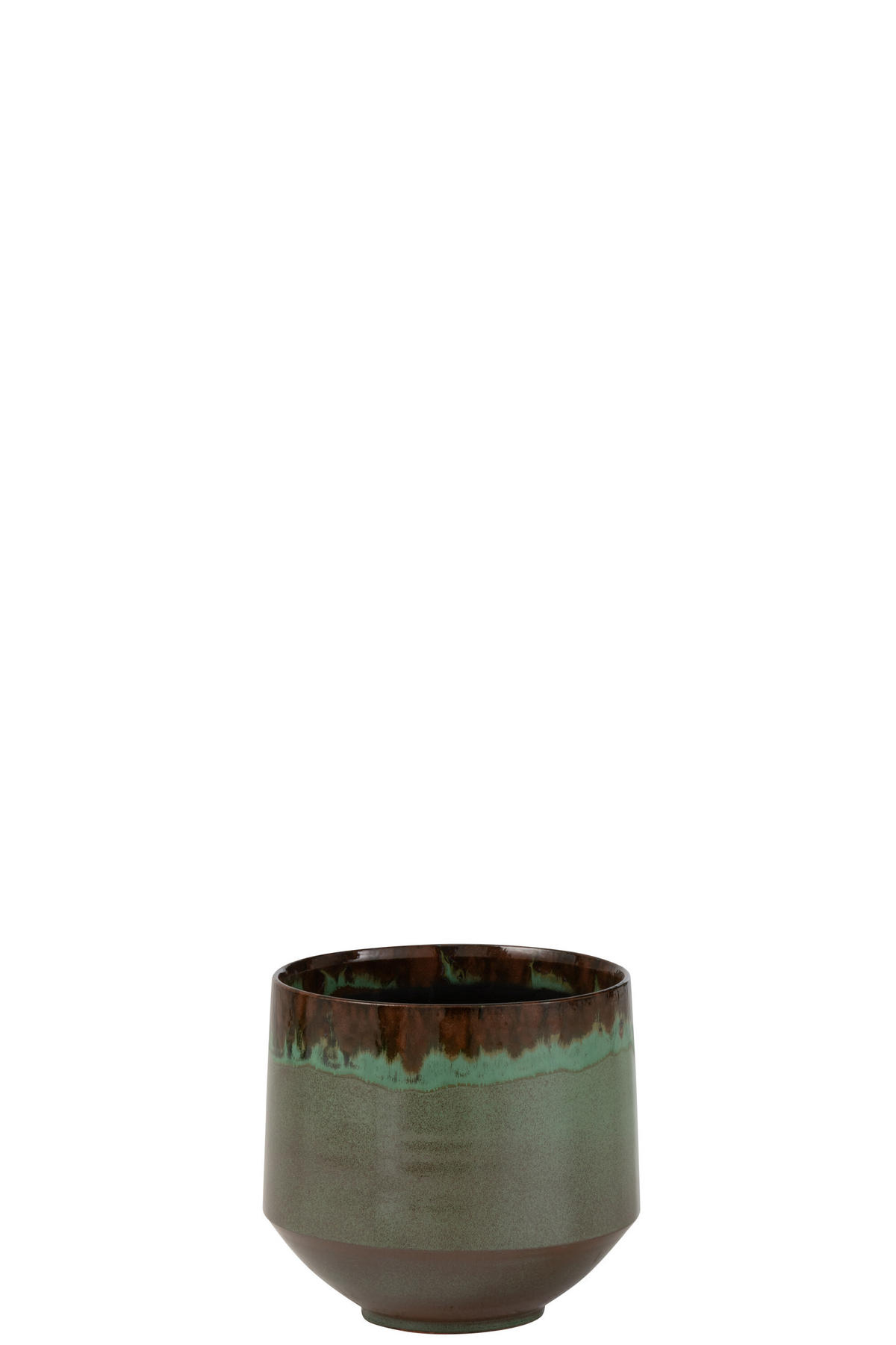 BLUMENTOPF ALINE - Töpferei - Grün - S - Ø 20 cm - Grün, Keramik (20/20cm) - J-Line