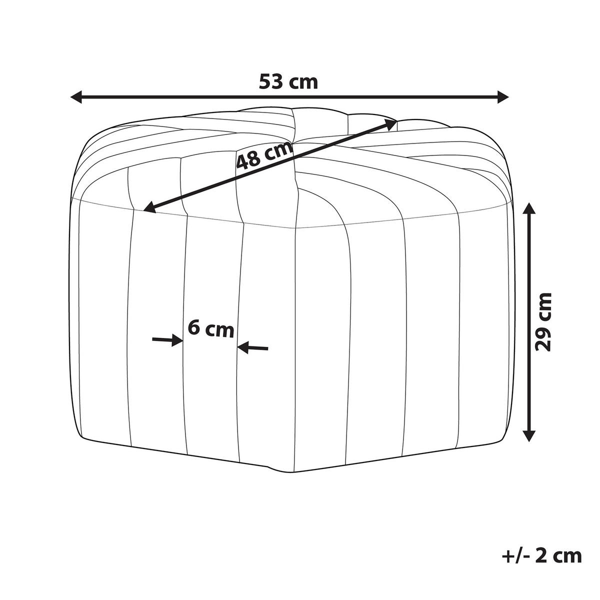 POUF Murietta 53/53/29 cm - Grün, Textil (53/29/53cm) - Beliani
