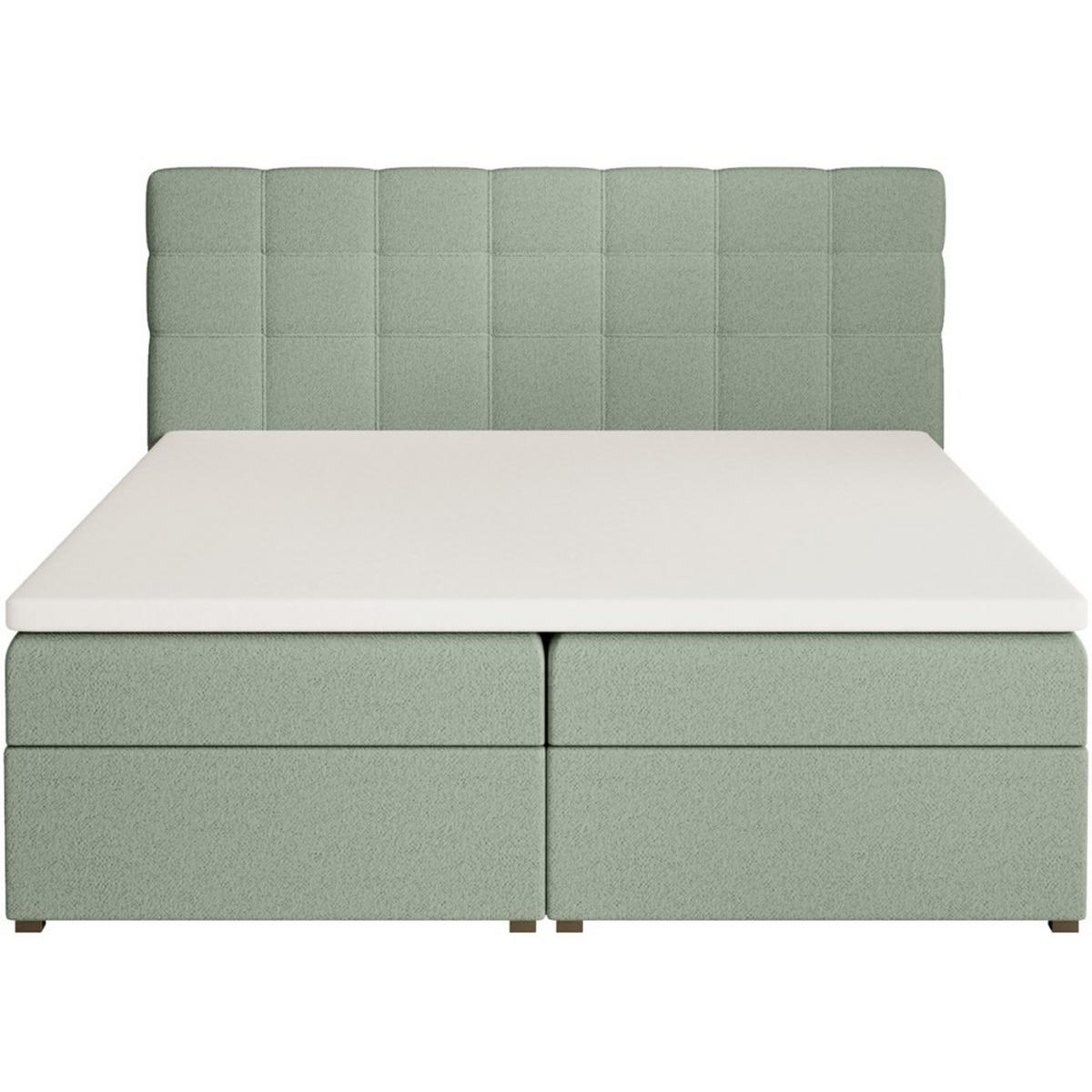 POLSTERBETT Topiq I 164/203/103 grün, Bouclé-Stoff - Grün, Holzwerkstoff (160/200cm) - Beautysofa