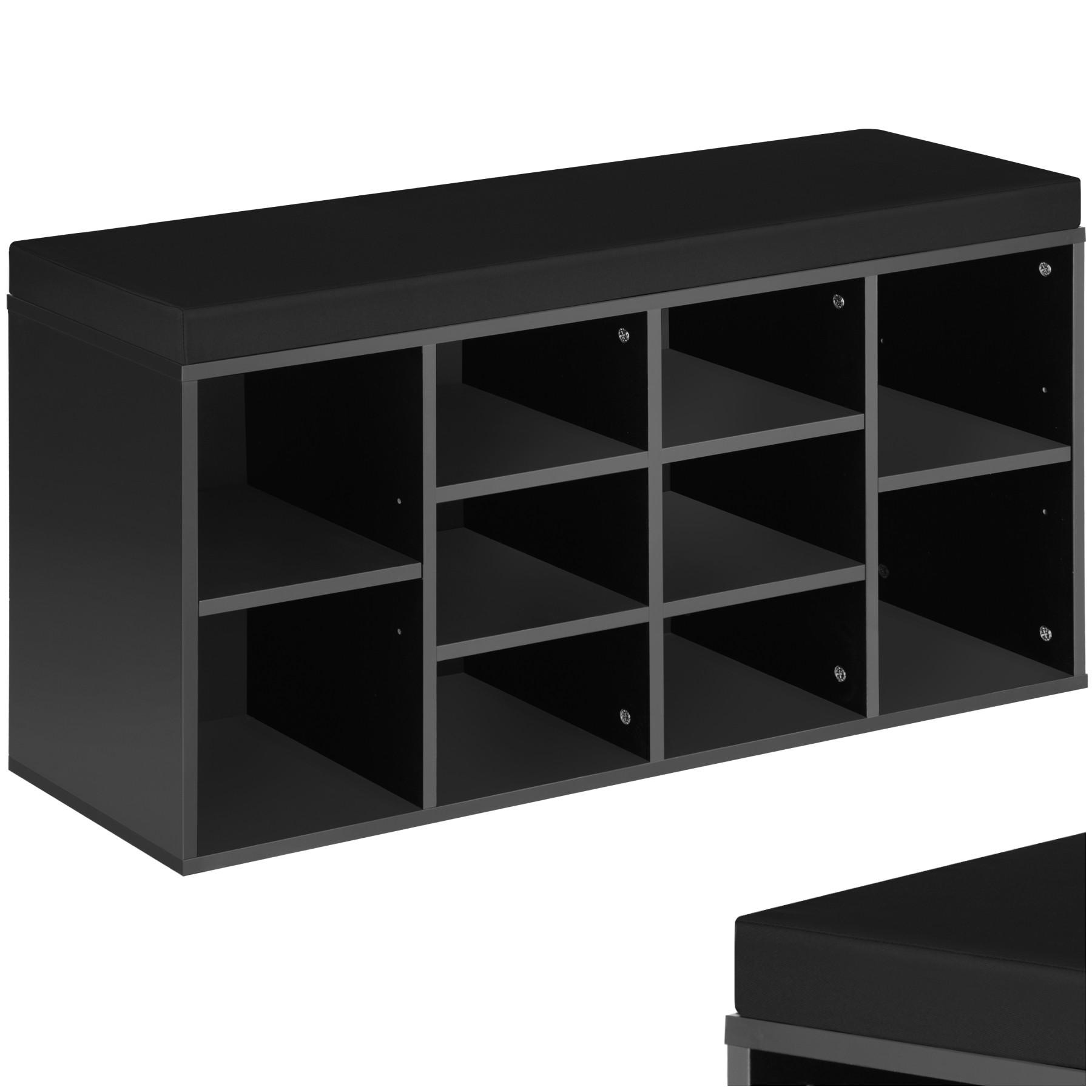 SCHUHSCHRANK Max,103,5 x 48 x 30 cm,schwarz - Schwarz, Holz (30/48/103.5cm) - tectake