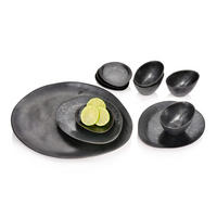SERVIERPLATTEN SET TOMBEY - 11 teilig aus Steingut - Dunkelgrau, Keramik (16.5/32/38cm) - Sänger