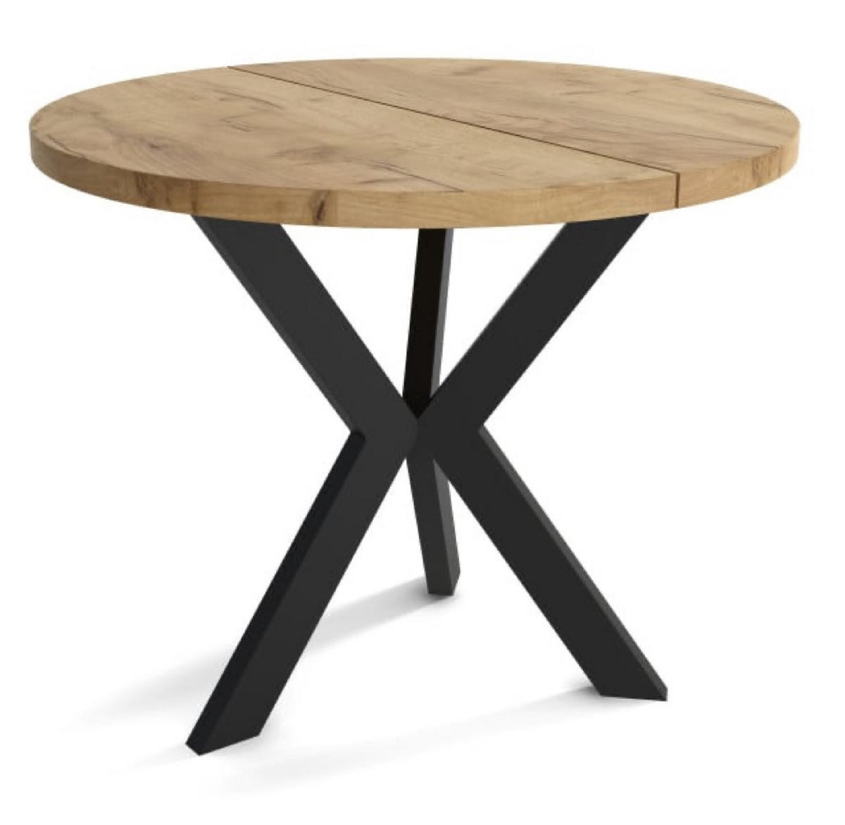TISCH Schwarz IDA Ausziehbar 90/130 cm Mit Metallgestell - Multicolor/Schwarz, Holzwerkstoff (130/90/75cm) - Sepro Meble