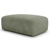 POLSTERHOCKER - Cord - Schwarz/Grün, Kunststoff/Textil (110/40/72cm) - home24