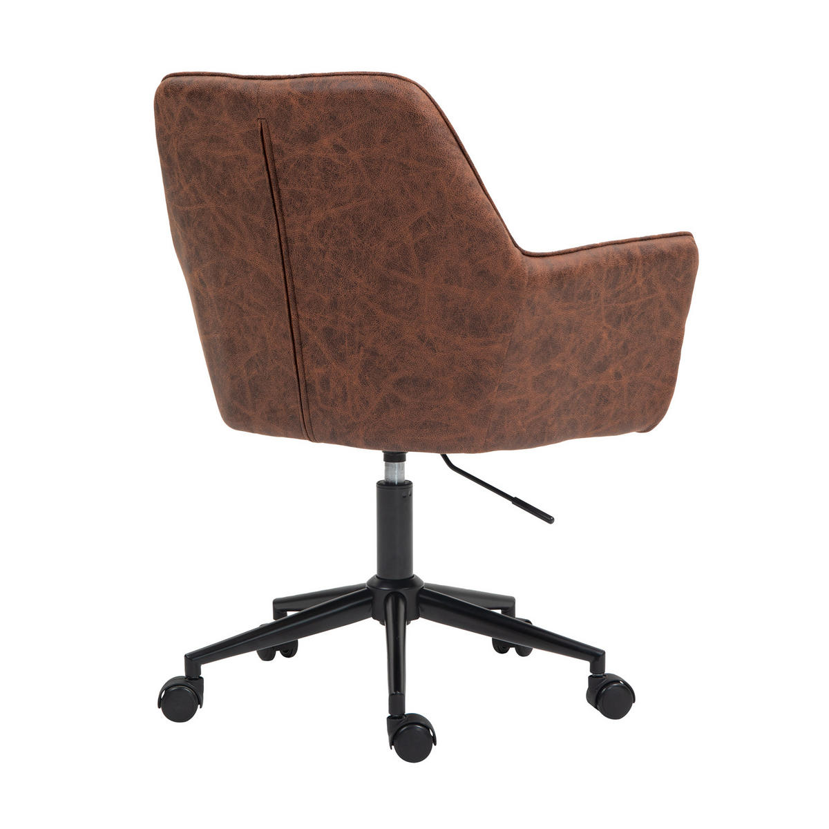SCHREIBTISCHSTUHL GREG Braun - Schwarz/Braun, Textil/Metall (60/94/57cm) - SVITA