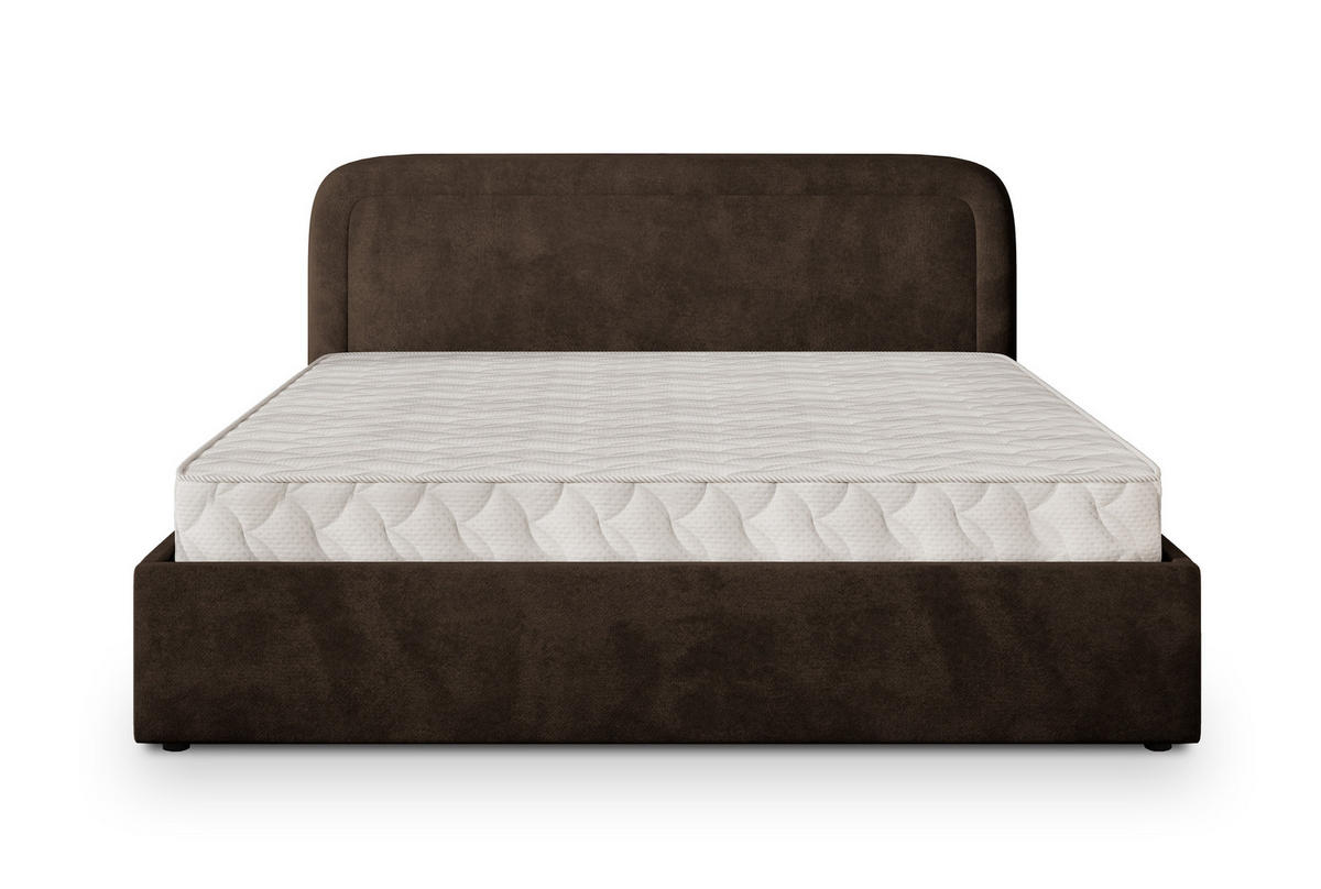 POLSTERBETT BENIRA K 120x200 cm mit Bettkästen - Braun - Braun, Holz/Textil - MASSENO