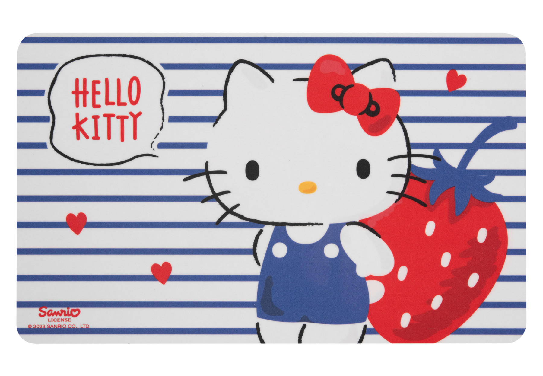 BRETTCHEN Hello Kitty Strawberry Blau/Weiß 14,5 x 23,5 cm - Multicolor, Kunststoff (14.5/23.5cm) - Hello Kitty