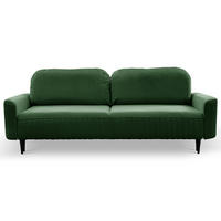 BETTSOFA FILO Grün Velours-Stoff mit Schlaffunktion - Grün, Holz (244/92/102cm) - MASSENO