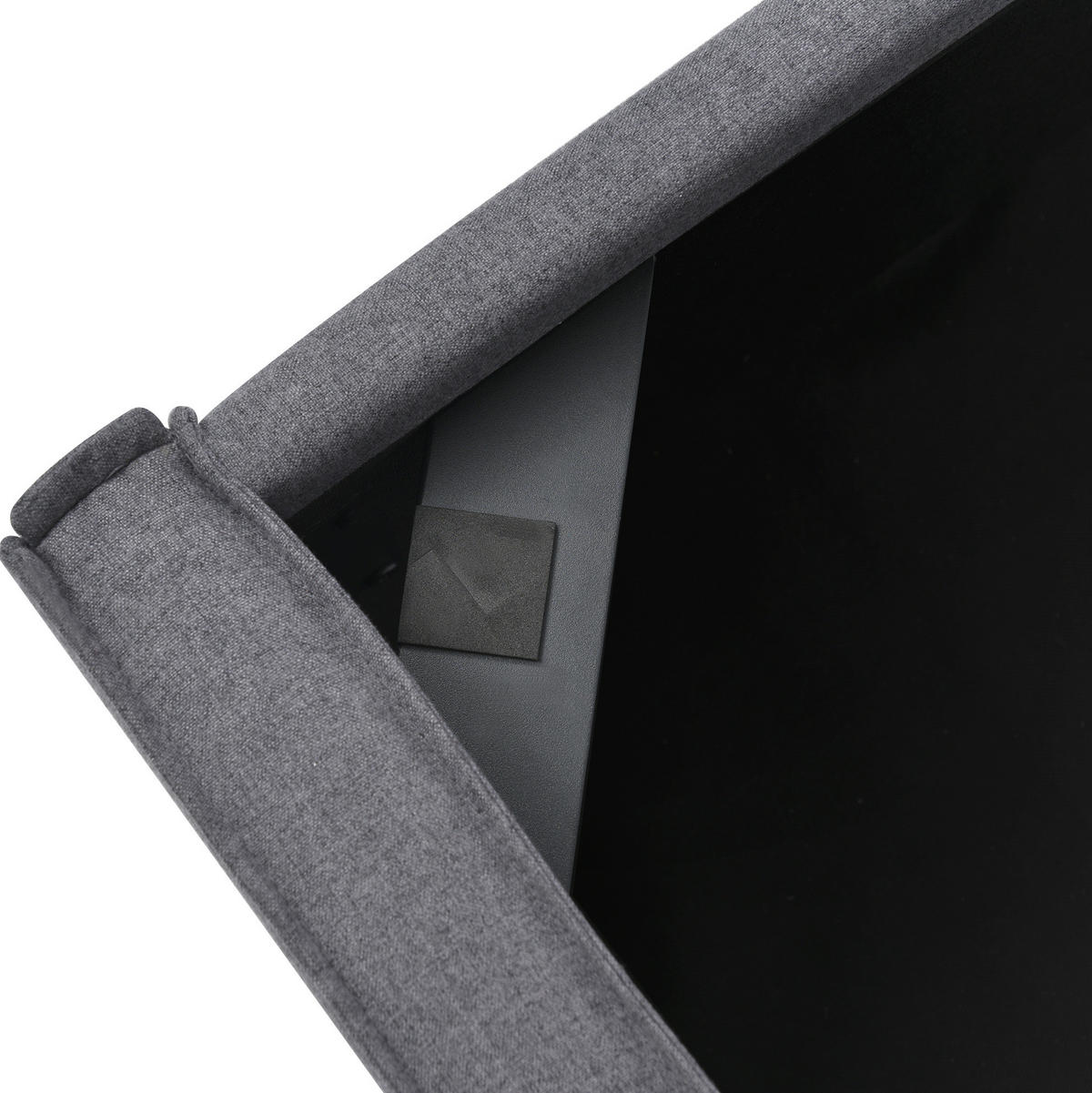 POLSTERBETT 160/200 cm Grau aus Baumwolle mit Bettkasten - Grau, Textil (160/200cm) - OKMYHOME