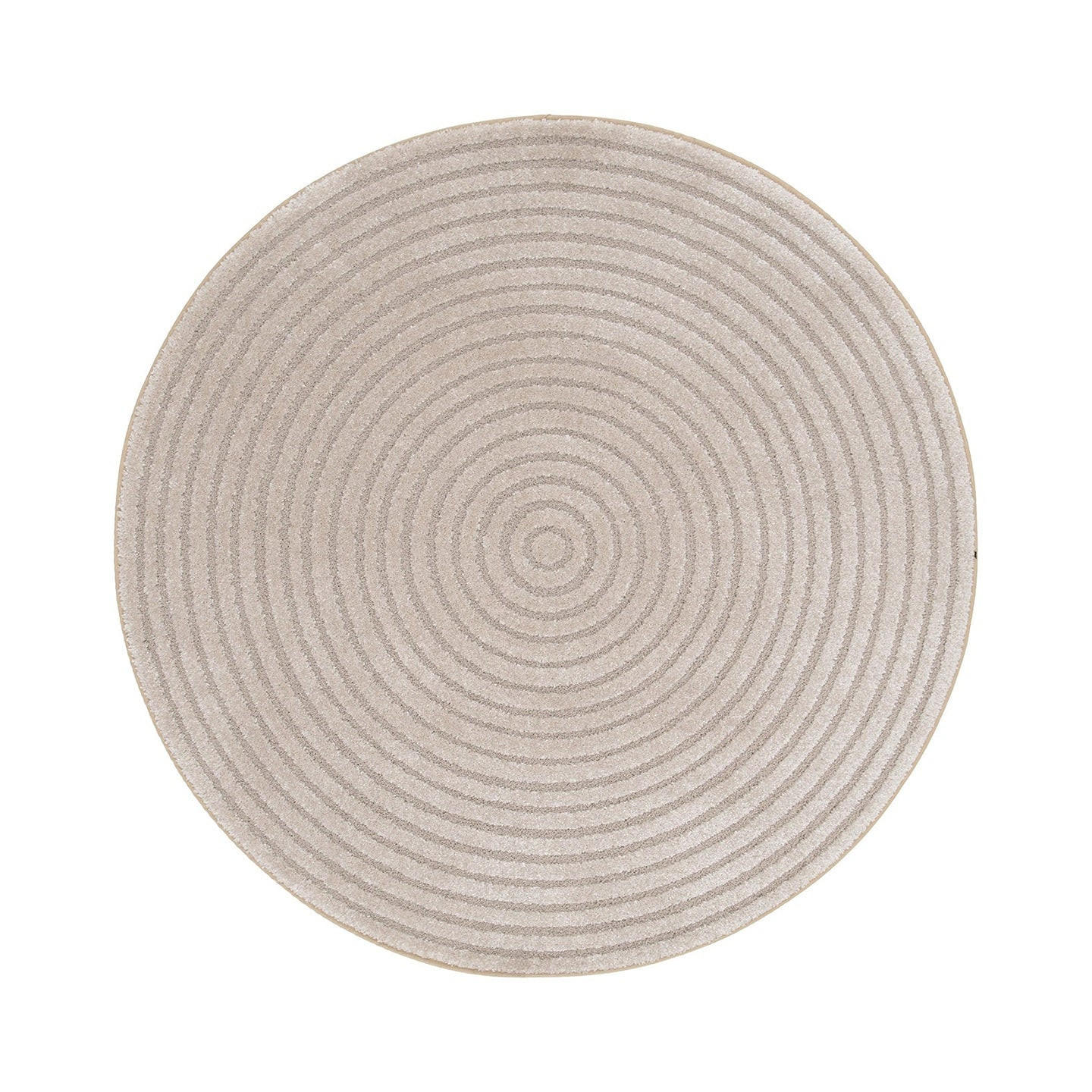 TEPPICH rund Design Relief-Effekt beige - Beige, Textil (160/160cm) - AFK Living