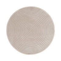 TEPPICH rund Design Relief-Effekt beige - Beige, Textil (160/160cm) - AFK Living