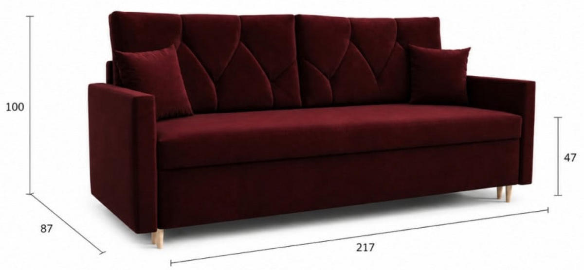 SOFA Mehrfarbig Aro - Multicolor, Holzwerkstoff (217/90/85cm) - Sepro Meble