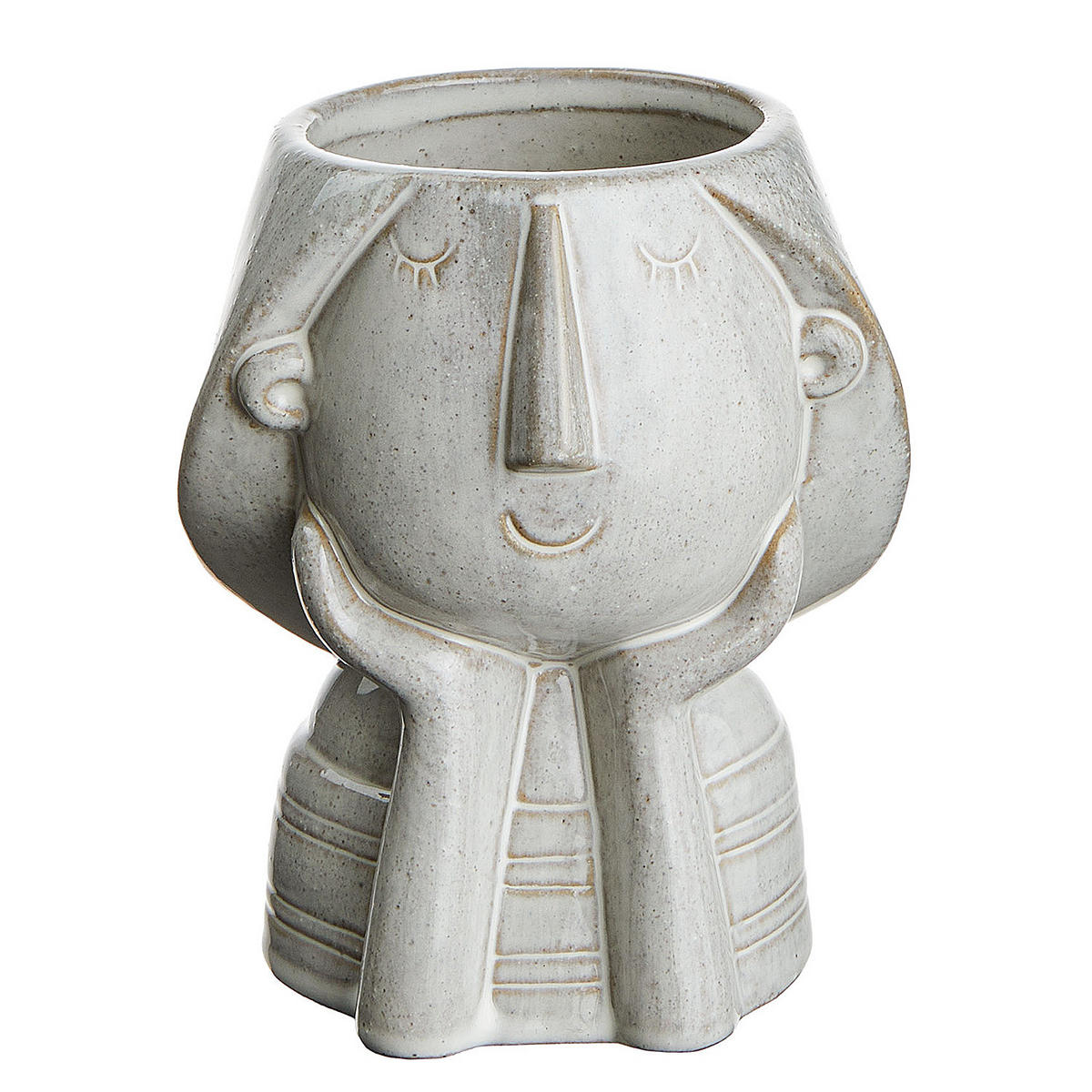 BLUMENÜBERTOPF (4er Set) Rebecca - Beige, Keramik (13cm) - Butlers