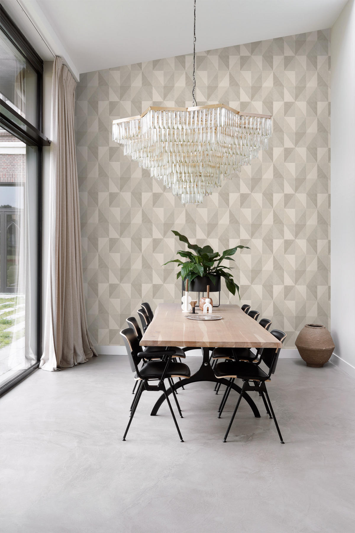 TAPETE 3D-Muster 50 x 900 cm - Beige, Papier (50/900cm) - Origin Wallcoverings