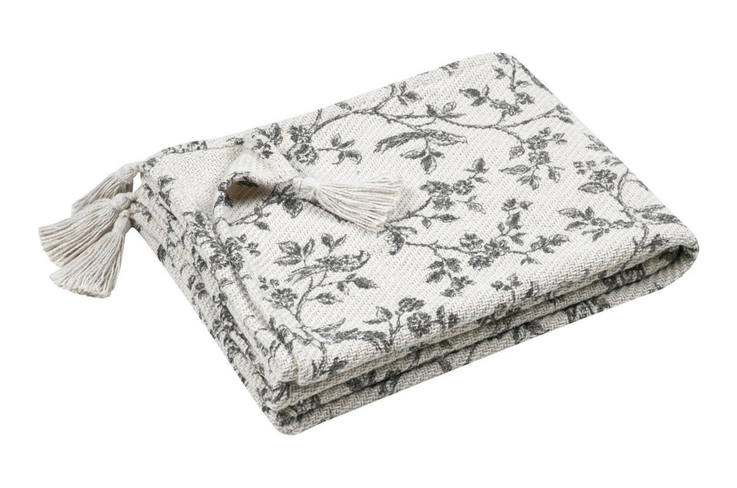 DECKE Clarine 125/150 cm - Weiß, Naturmaterialien (150/125cm)