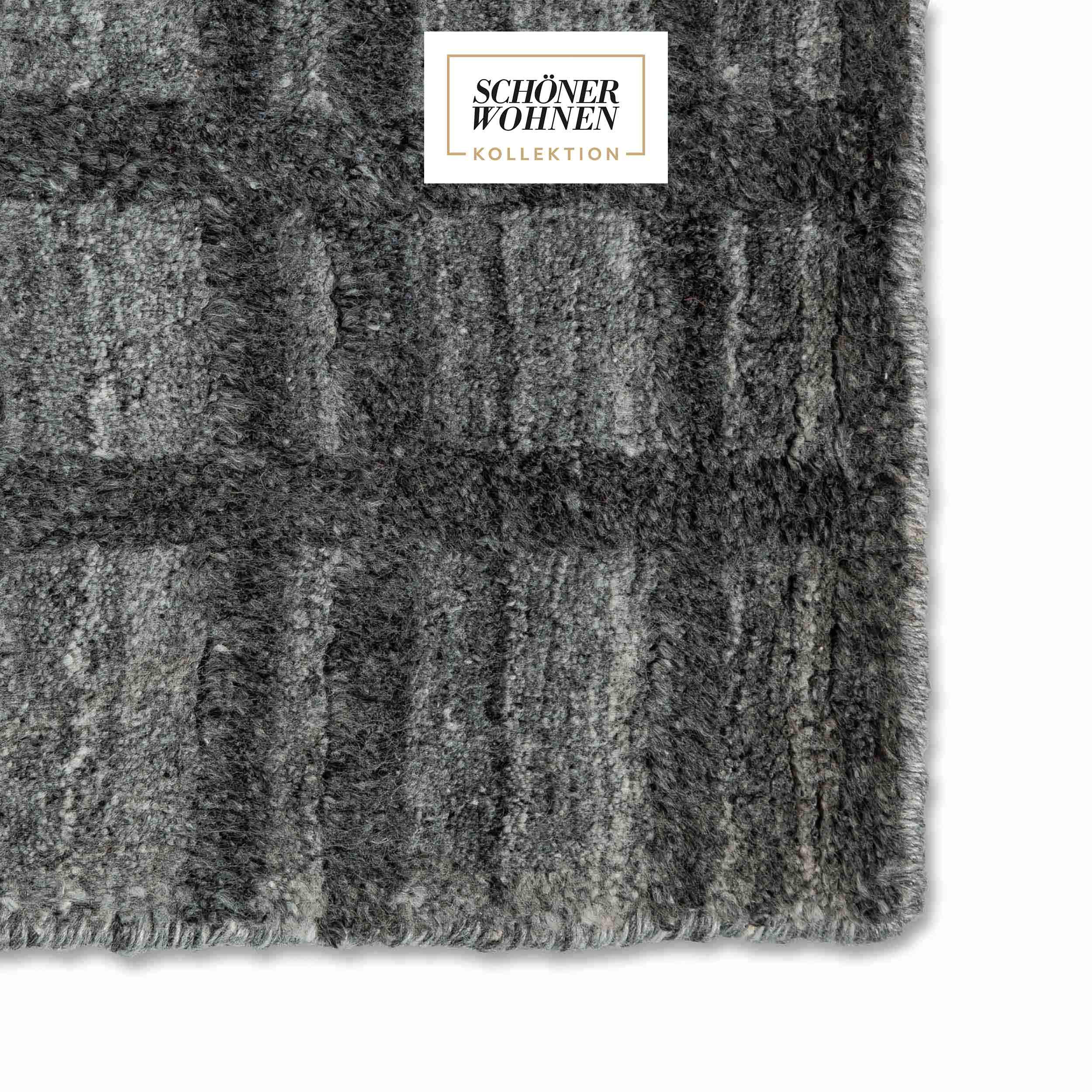 Thumbnail - Schöner Wohnen Handwebteppich, Grau, Textil, 140x200 cm, Teppiche & Böden, Teppiche, Naturteppiche