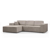 ECKSOFA ohne Schlaffunktion Pedro L cappuccino links - Schwarz/Cappuccino, Kunststoff/Textil (267/170cm) - Beautysofa