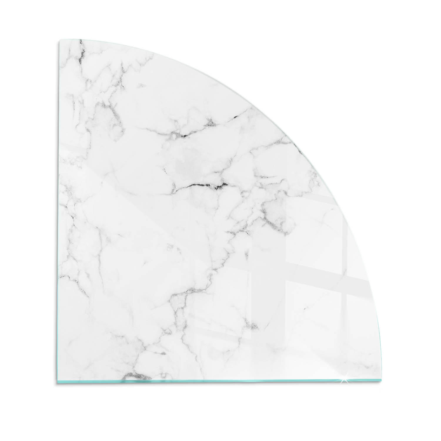 GLASPLATTE für Kamin 100x100 cm Weiß - Weiß, Glas (100/100/0.4cm) - ArtPrintCave