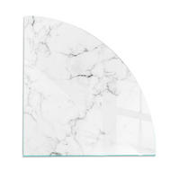 GLASPLATTE für Kamin 100x100 cm Weiß - Weiß, Glas (100/100/0.4cm) - ArtPrintCave