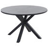 GARTENTISCH Keramik Grau Maletto - Schwarz/Grau, Metall (120/120/66cm) - Beliani
