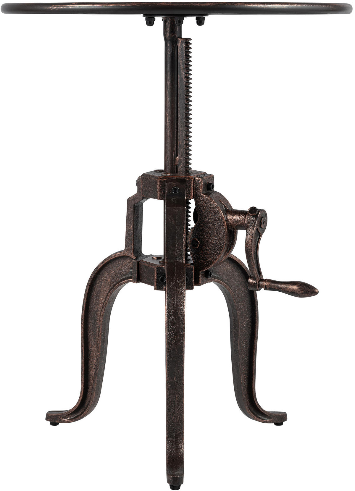 BEISTELLTISCH Vera rund 50x50x46cm Metall Bronze Kleiner - Bronzefarben, Metall (50/50/46cm) - DELUKE