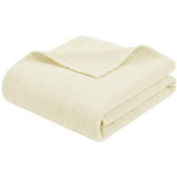 WOHNDECKE Musselin 150 x 200 cm, Leichte Kuscheldecke aus 100% Baumwolle - Nutzbar als Tagesdecke, Plaid oder Decke für Sofa, Couch & Bett - Creme - Creme, Textil (150/200cm) - Carpe Sonno