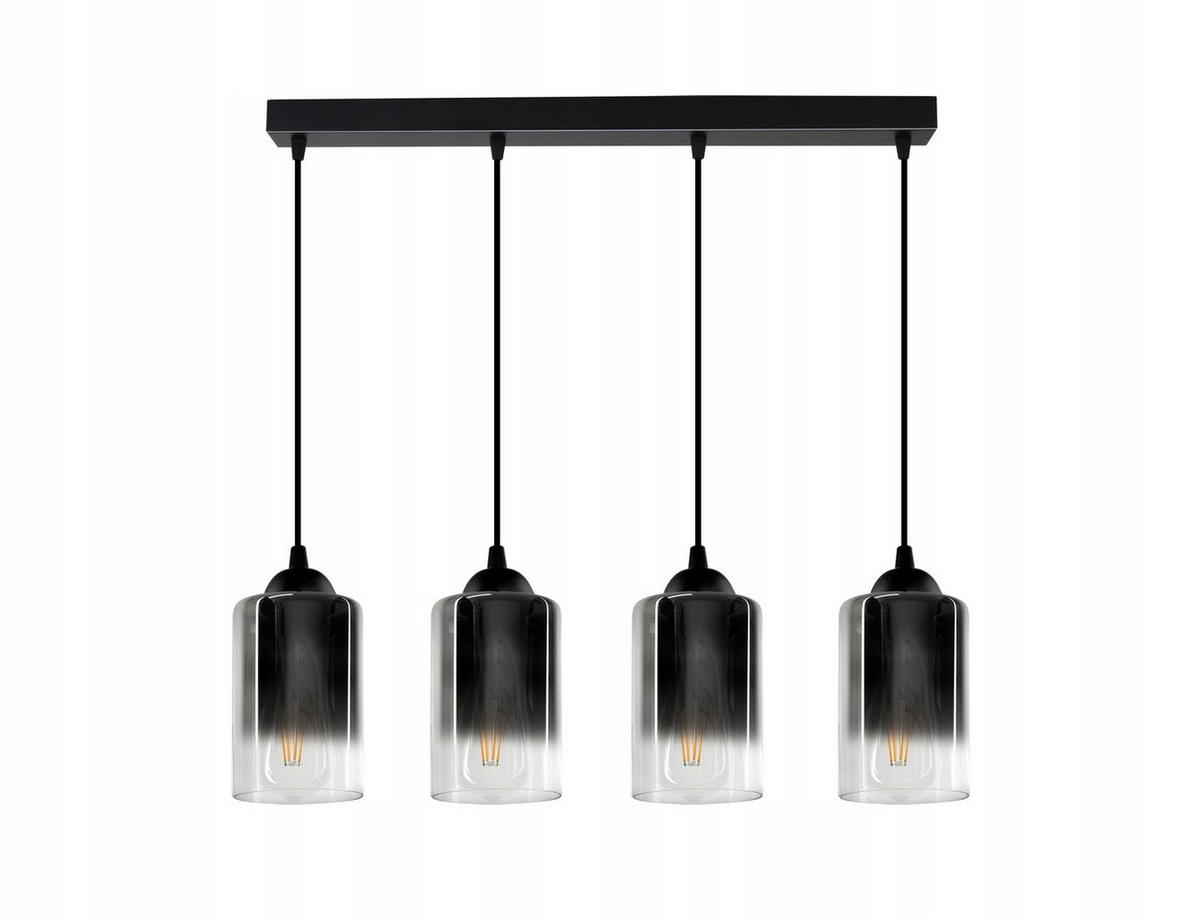 PENDELLEUCHTE GRAF - Transparent/Anthrazit, Glas/Metall (10/70/80cm) - kiki design