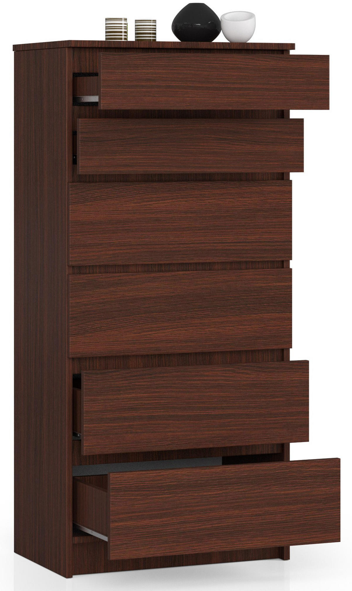 KOMMODE Dunkelbraun 130/60/40 - Dunkelbraun, Holzwerkstoff (60/130/40cm) - RAUMHIRSCH FURNITURE