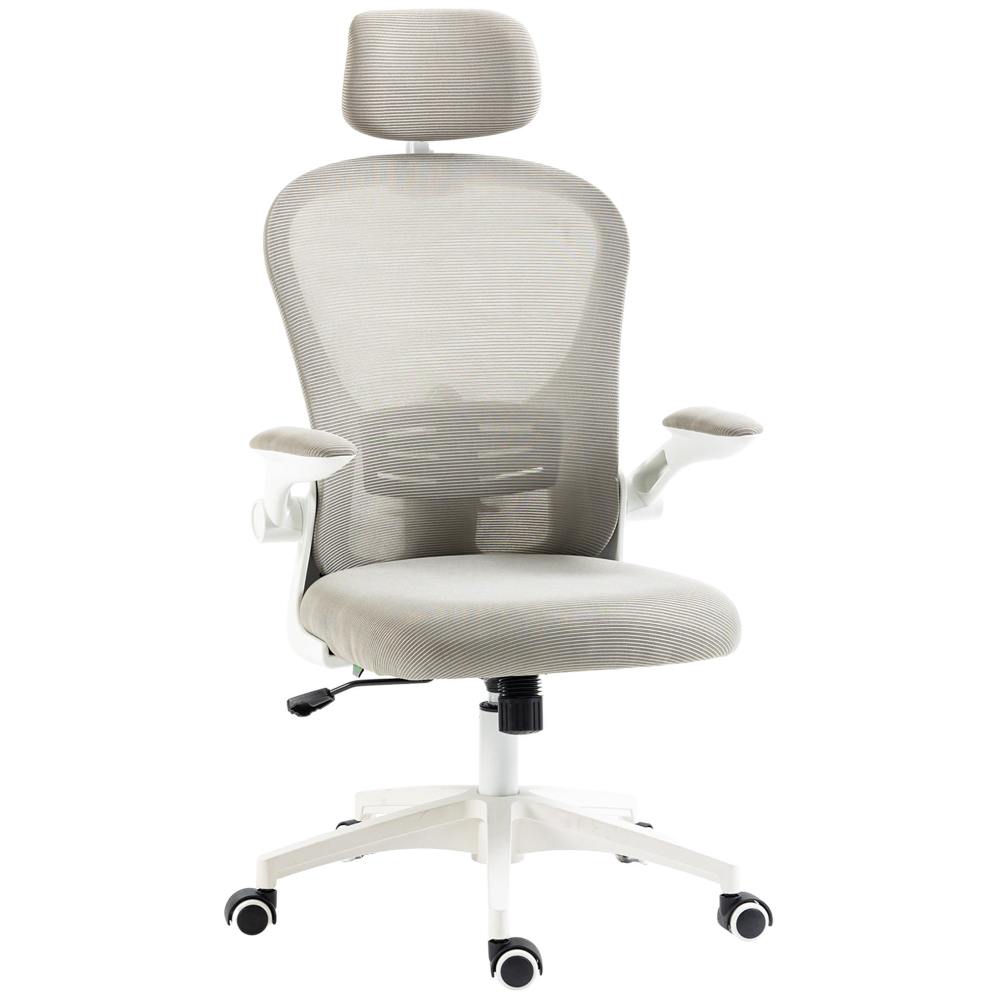 BÜROSTUHL, Grau, Polyester, Kunststoff - Grau, Kunststoff (64/120/62cm) - Vinsetto