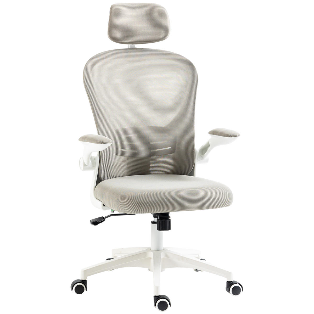 BÜROSTUHL, Grau, Polyester, Kunststoff - Grau, Kunststoff (64/120/62cm) - Vinsetto